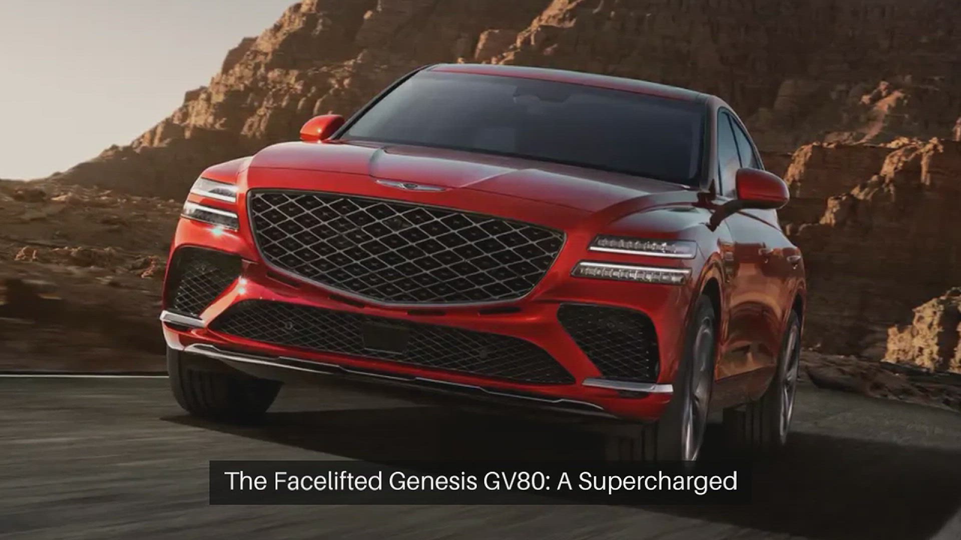 'Video thumbnail for The facelifted Genesis GV80 is getting a supercharged V6'