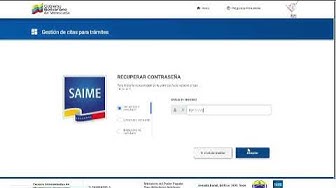 Video thumbnail for Tutorial Recuperar Contraseña SAIME 2023