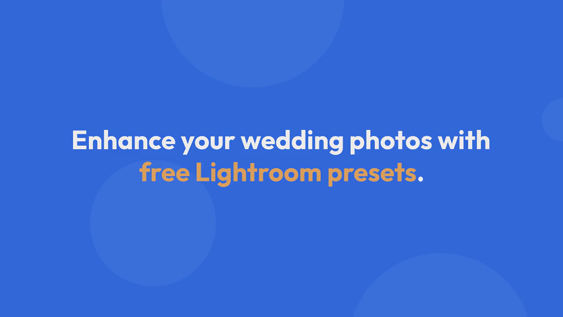 'Video thumbnail for 10 Free Lightroom Presets For Wedding Photographers'