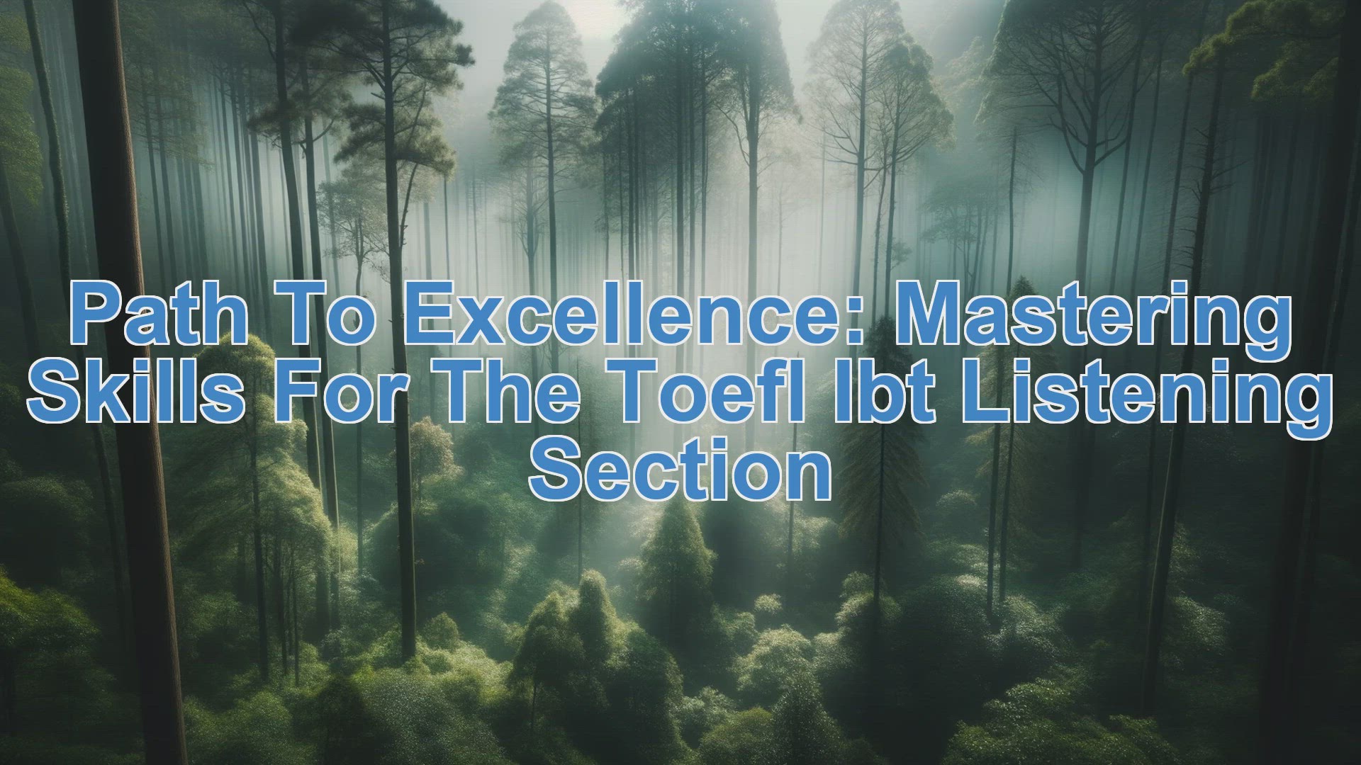 'Video thumbnail for Path to Excellence Mastering Skills for the TOEFL iBT Listening Section'