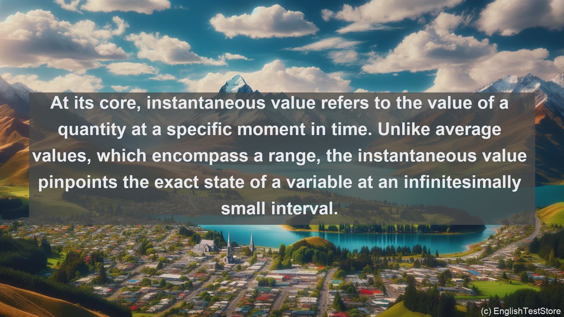 'Video thumbnail for Instantaneous value in science  definition and examples'