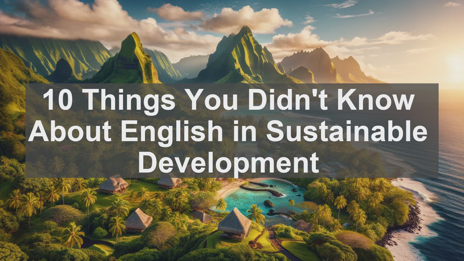 'Video thumbnail for 10 Things You Didn't Know About English in Sustainable Development '