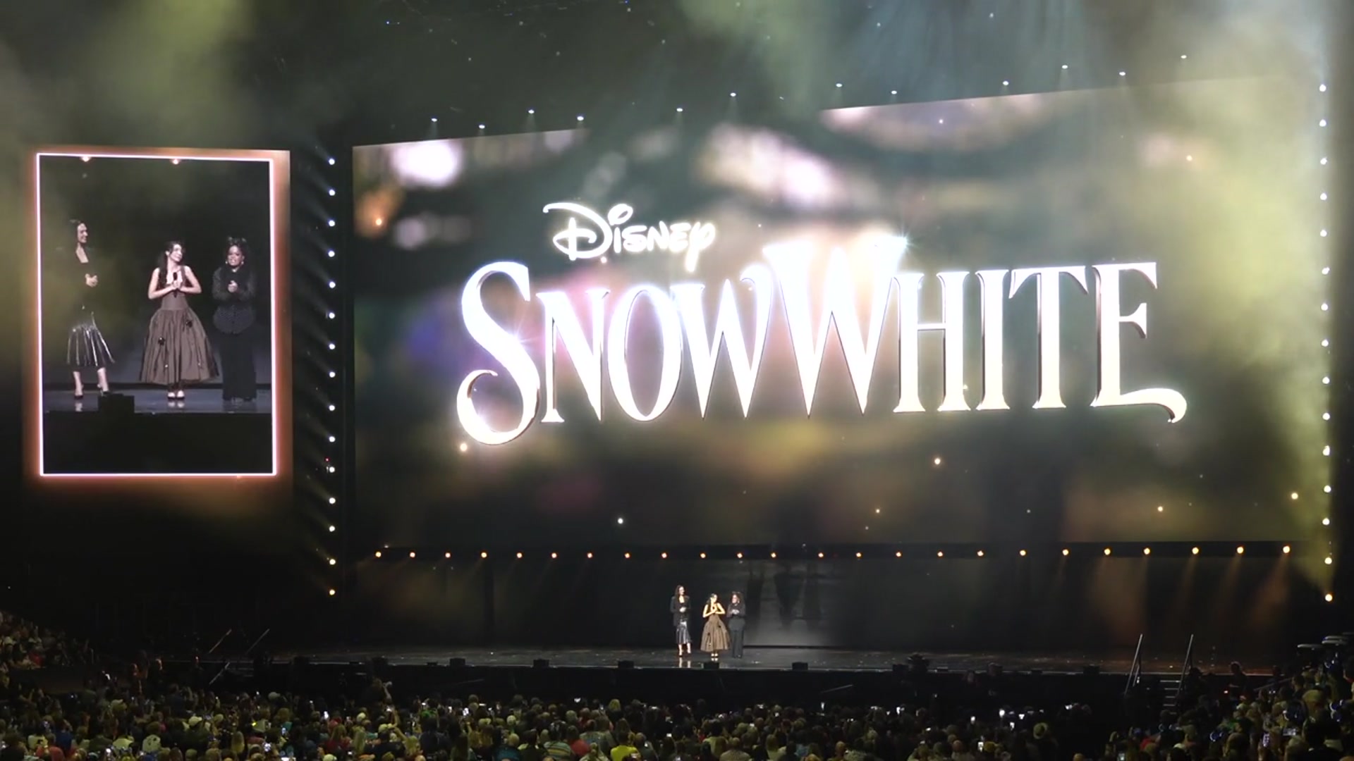 'Video thumbnail for Disney Live Action Snow White Stars at D23 2024'