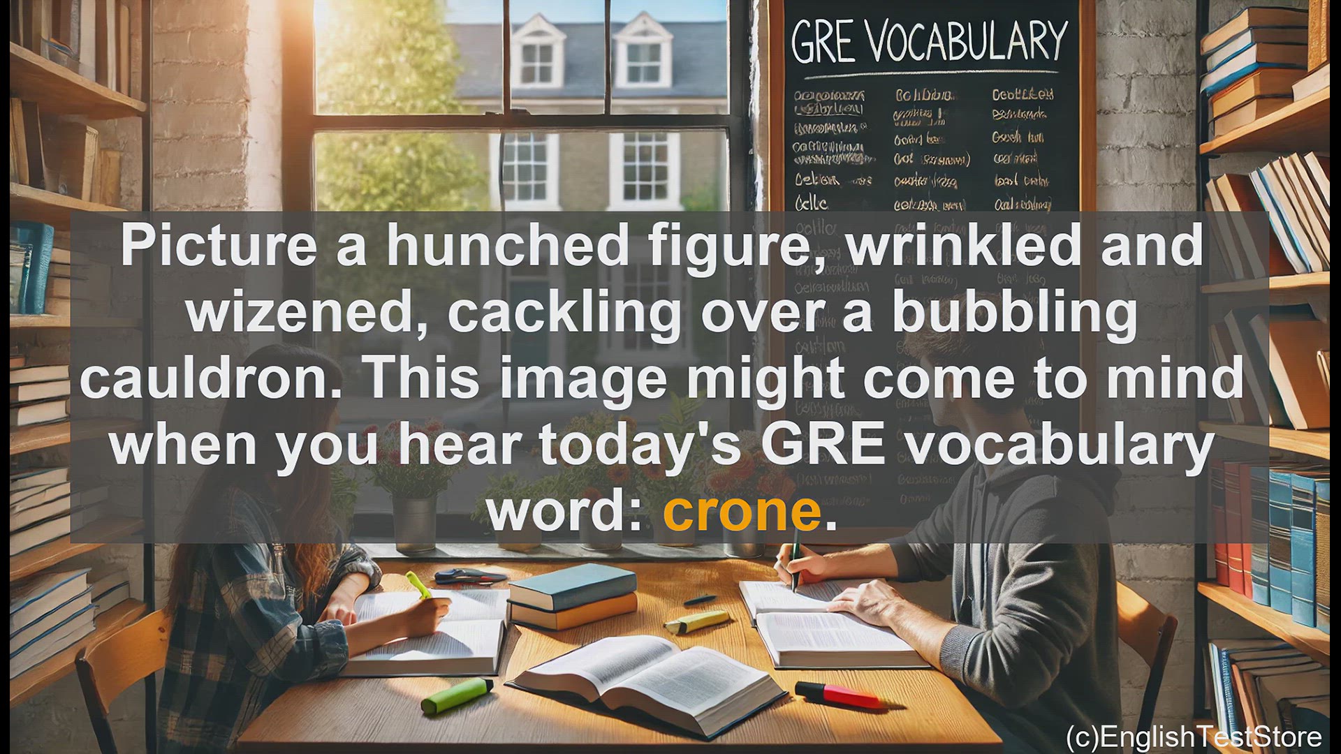 'Video thumbnail for GRE Vocabulary Lesson: Unraveling the Complexity of the Word 'Crone''