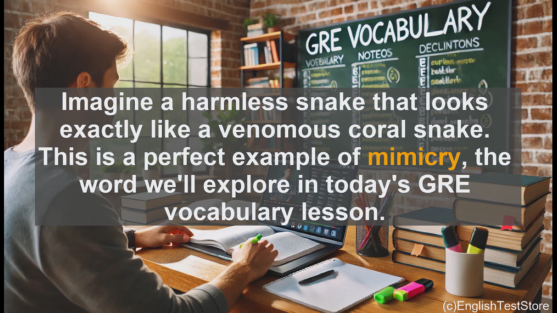 'Video thumbnail for GRE Vocabulary Lesson: Exploring Mimicry - The Art of Imitation'