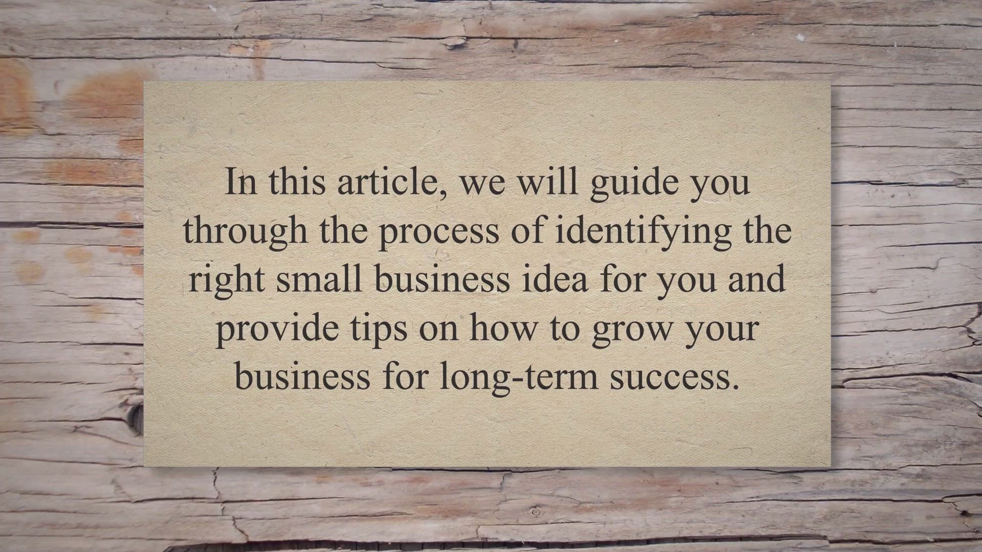 Video thumbnail for From Idea to Success: A Guide to Small Business Ideas and Growth