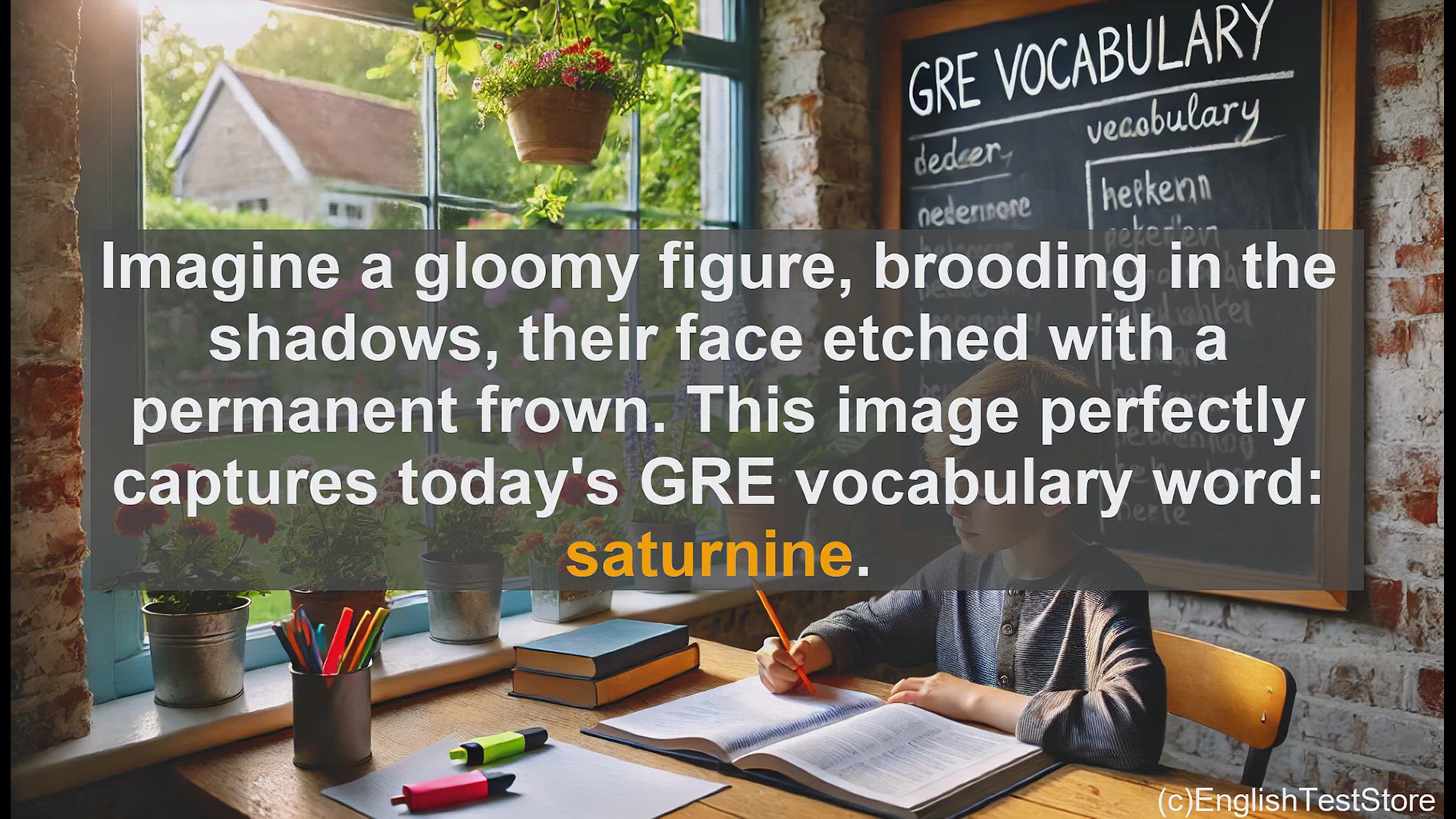 'Video thumbnail for GRE Vocabulary Lesson: Saturnine - Exploring the Gloomy and Melancholic Disposition'