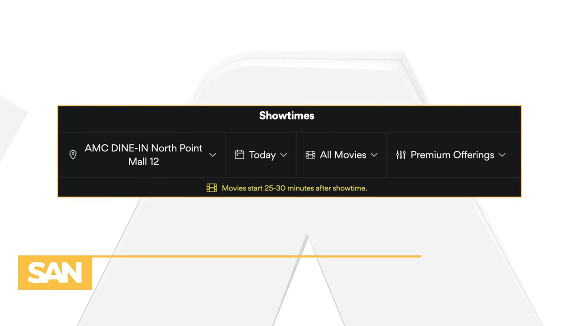 'Video thumbnail for AMC says movies now start up to 30 minutes after showtime'