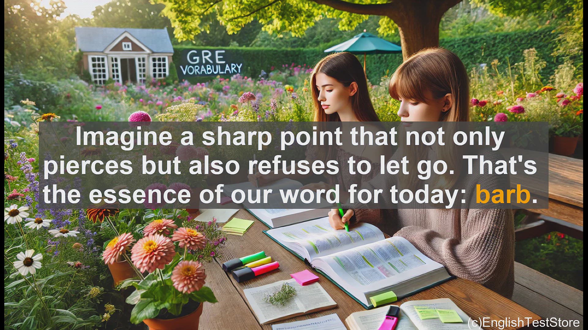 'Video thumbnail for GRE Vocabulary Lesson: The Barb - A Sharp and Lingering Word'