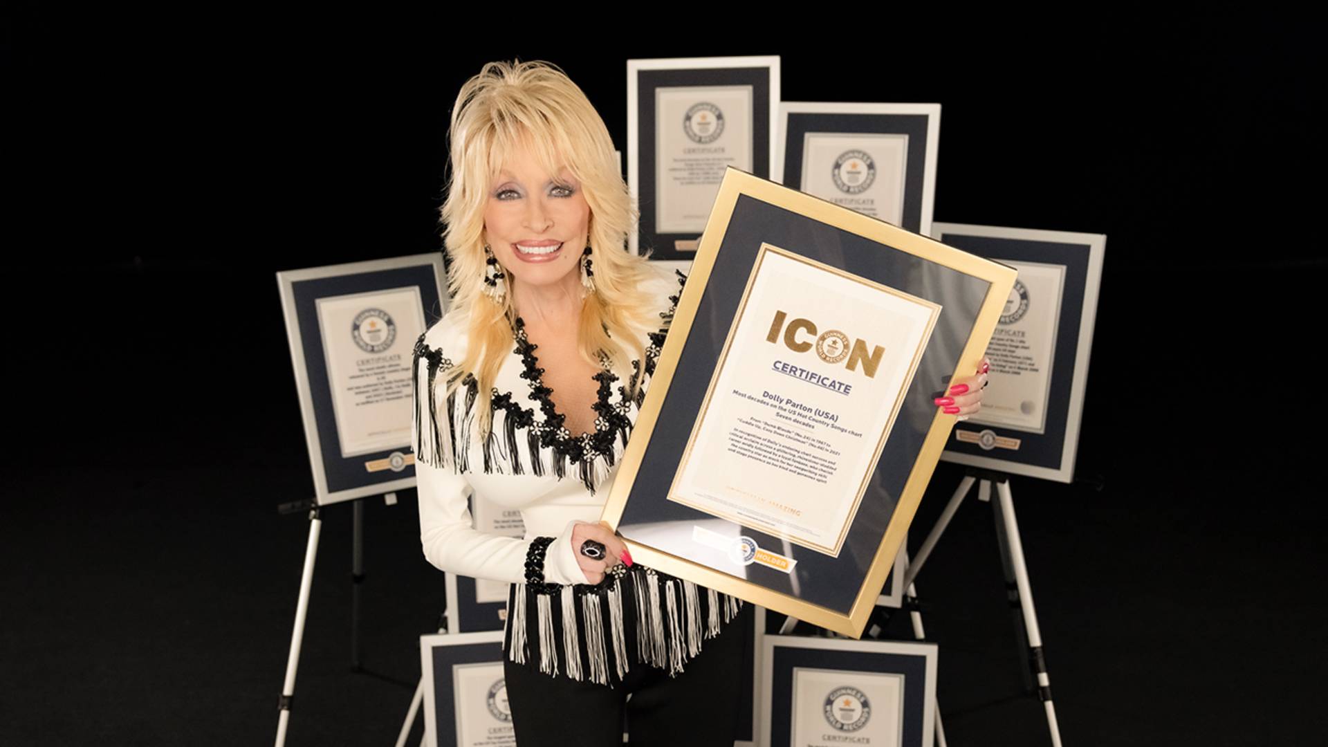 Video thumbnail for Dolly Parton becomes Guinness World Records ICON