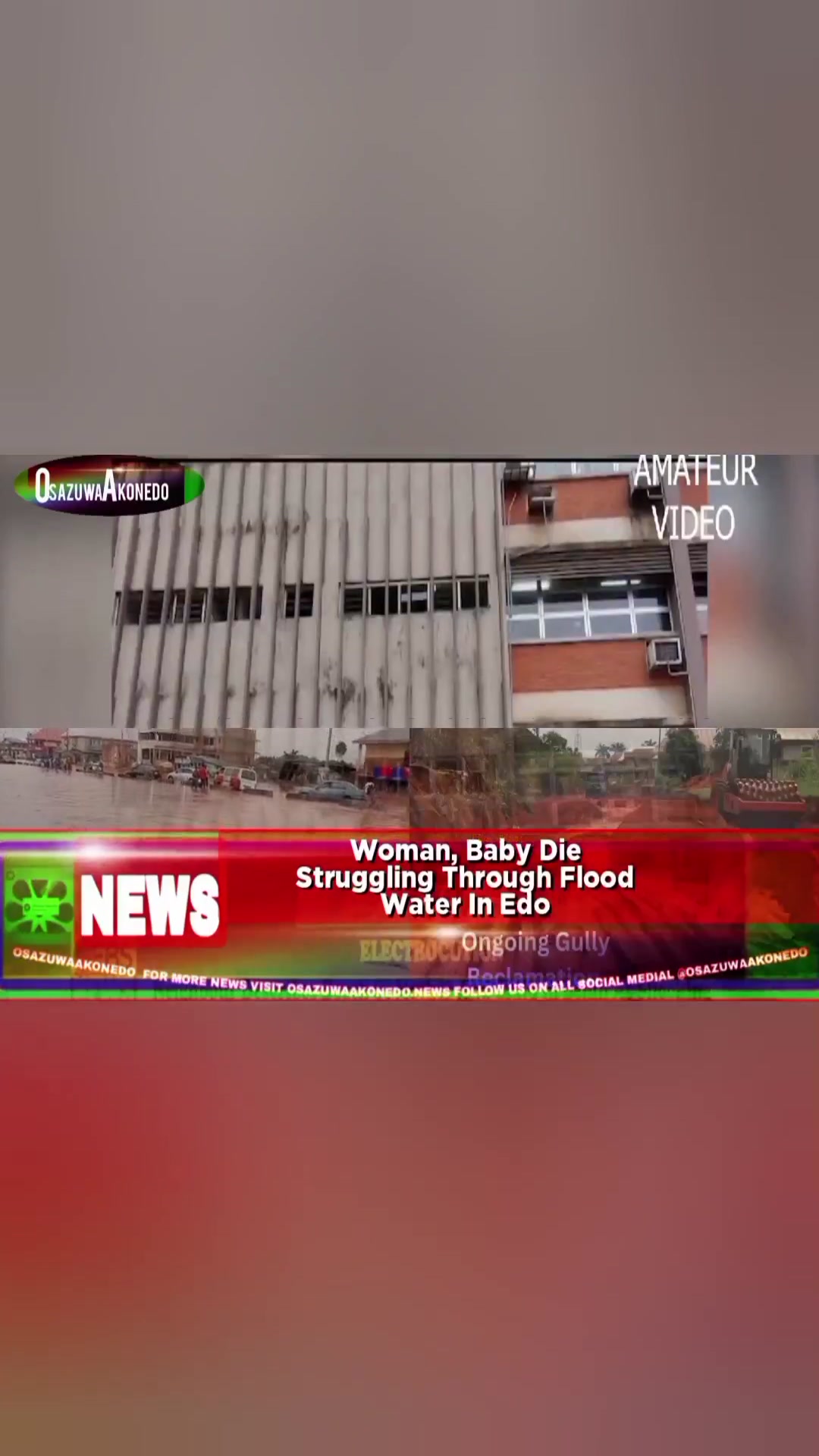 'Video thumbnail for Woman, Baby Die Struggling Through Flood Water In Edo '