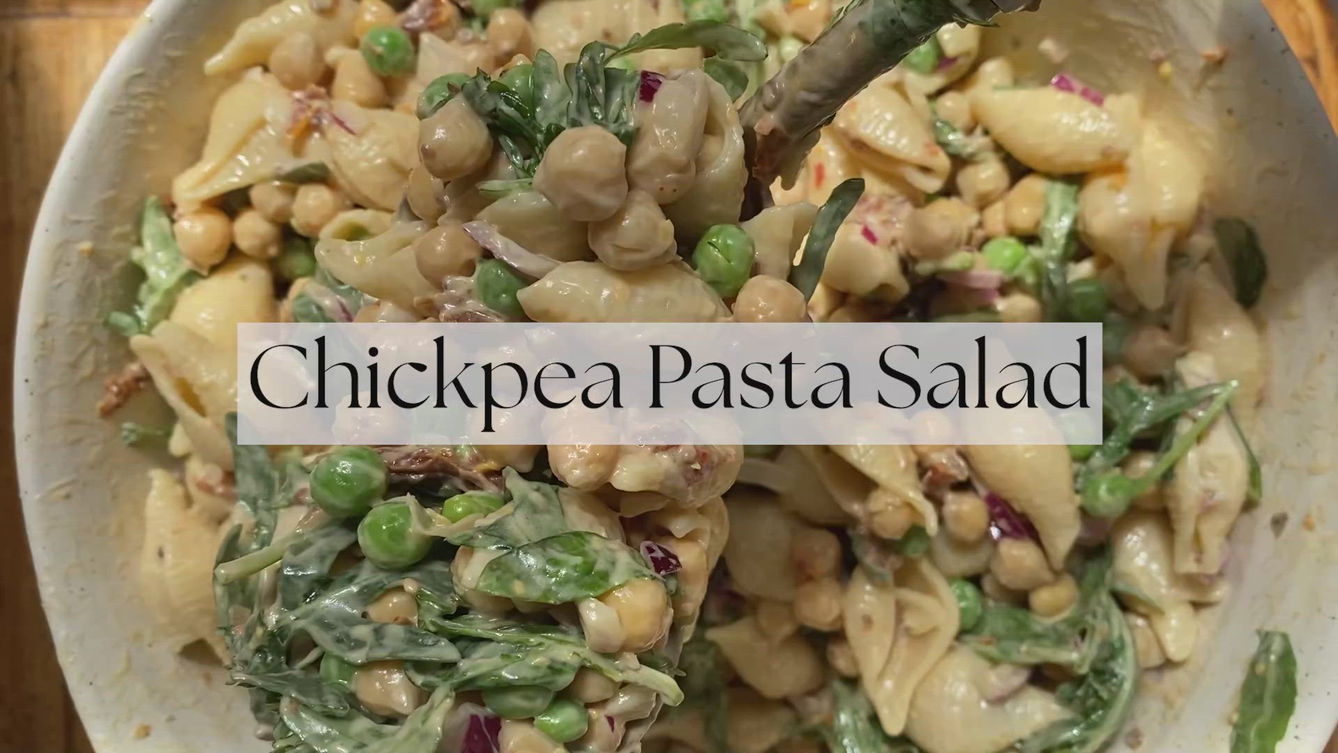'Video thumbnail for Chickpea Pasta Salad'