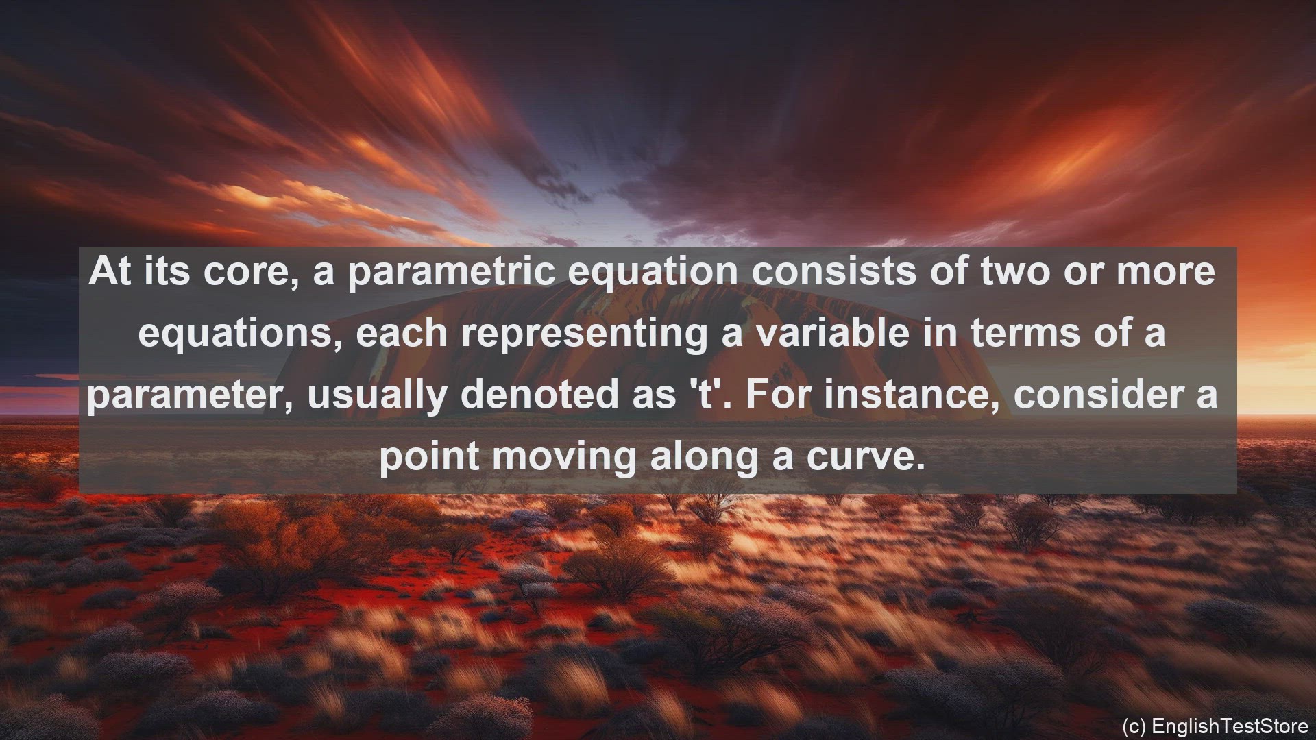 'Video thumbnail for Parametric equation in science  definition and examples'