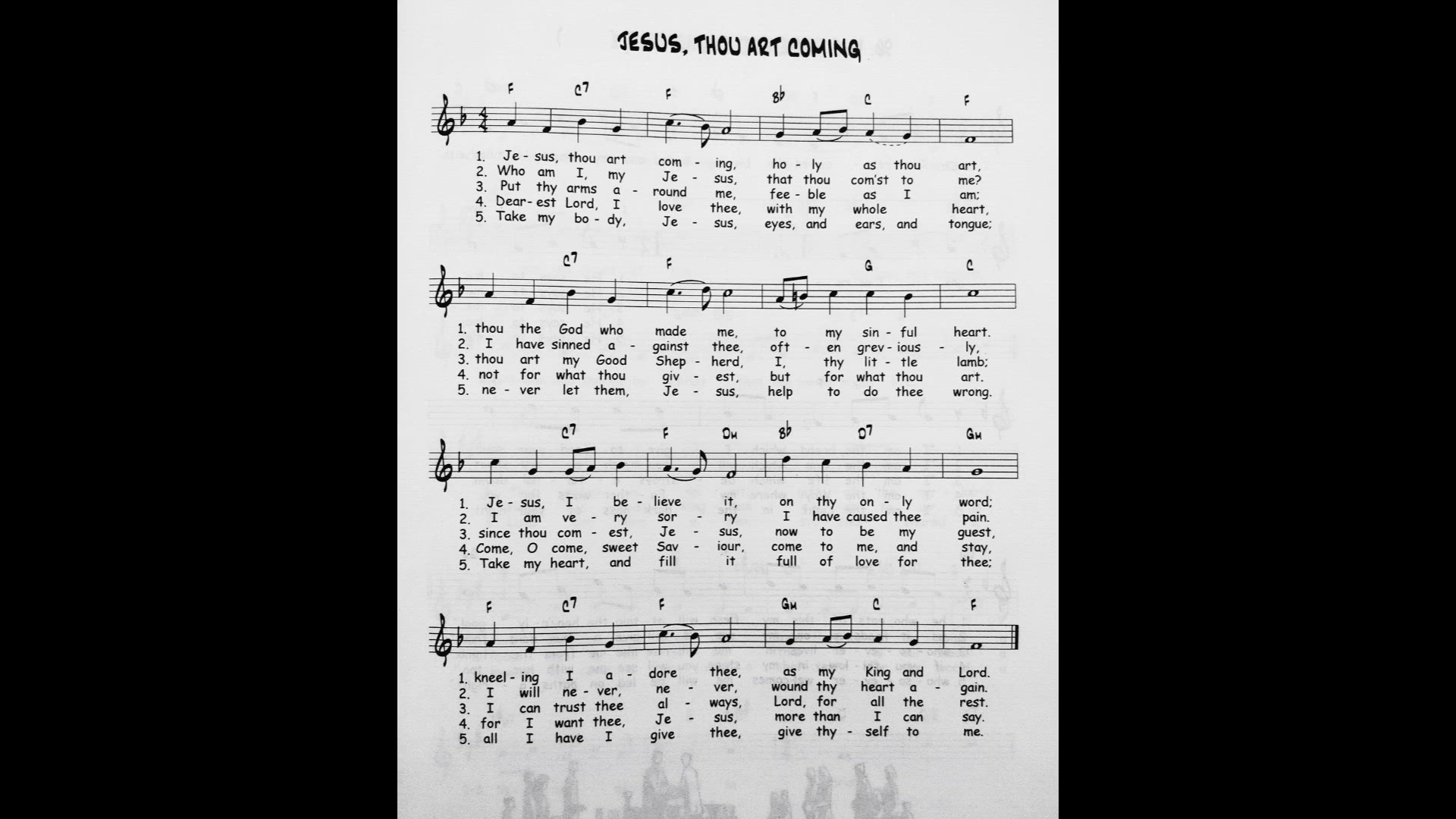 'Video thumbnail for Jesus Thou Art Coming - Catholic Mass Song Sheet Music'