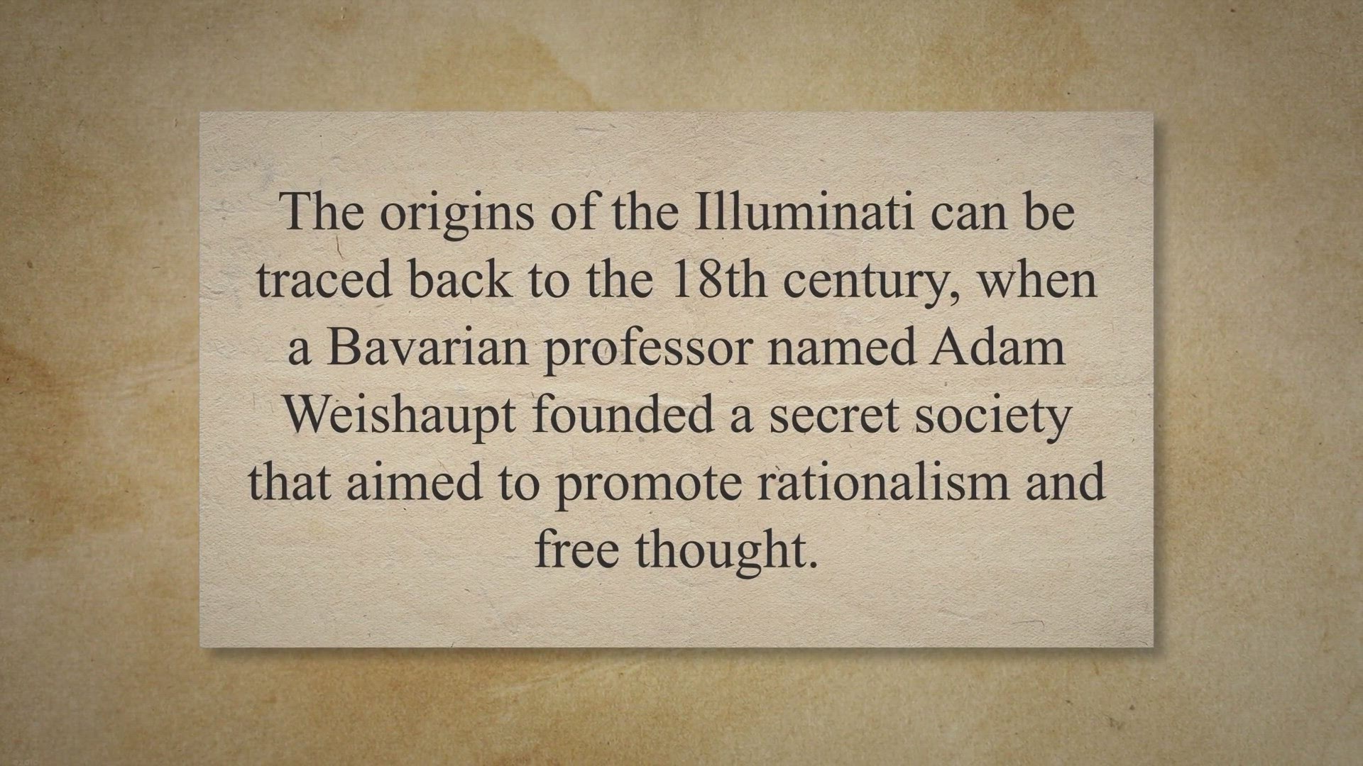 Video thumbnail for The Illuminati Unveiled: Tracing Their Origins, Influence, and Misconceptions