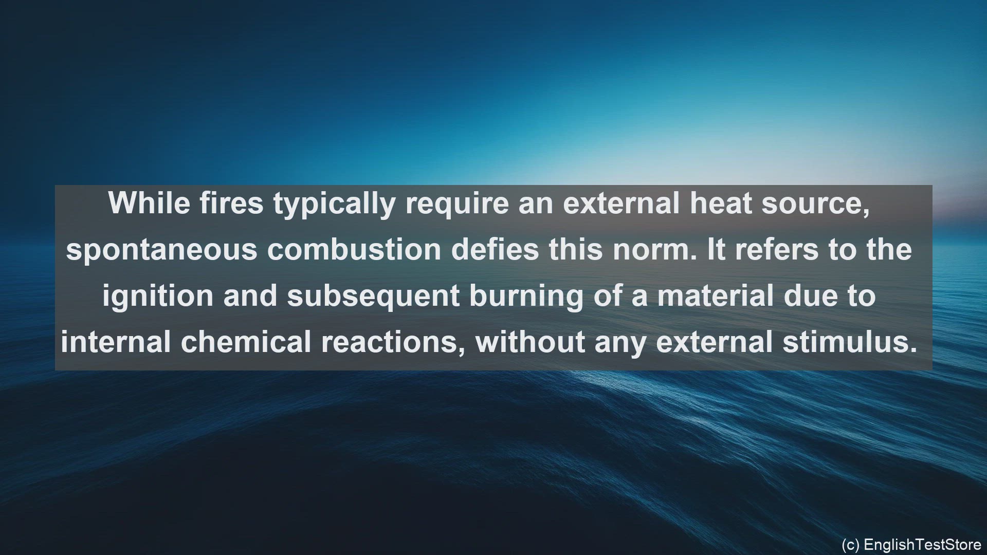 'Video thumbnail for Spontaneous combustion in science  definition and examples'