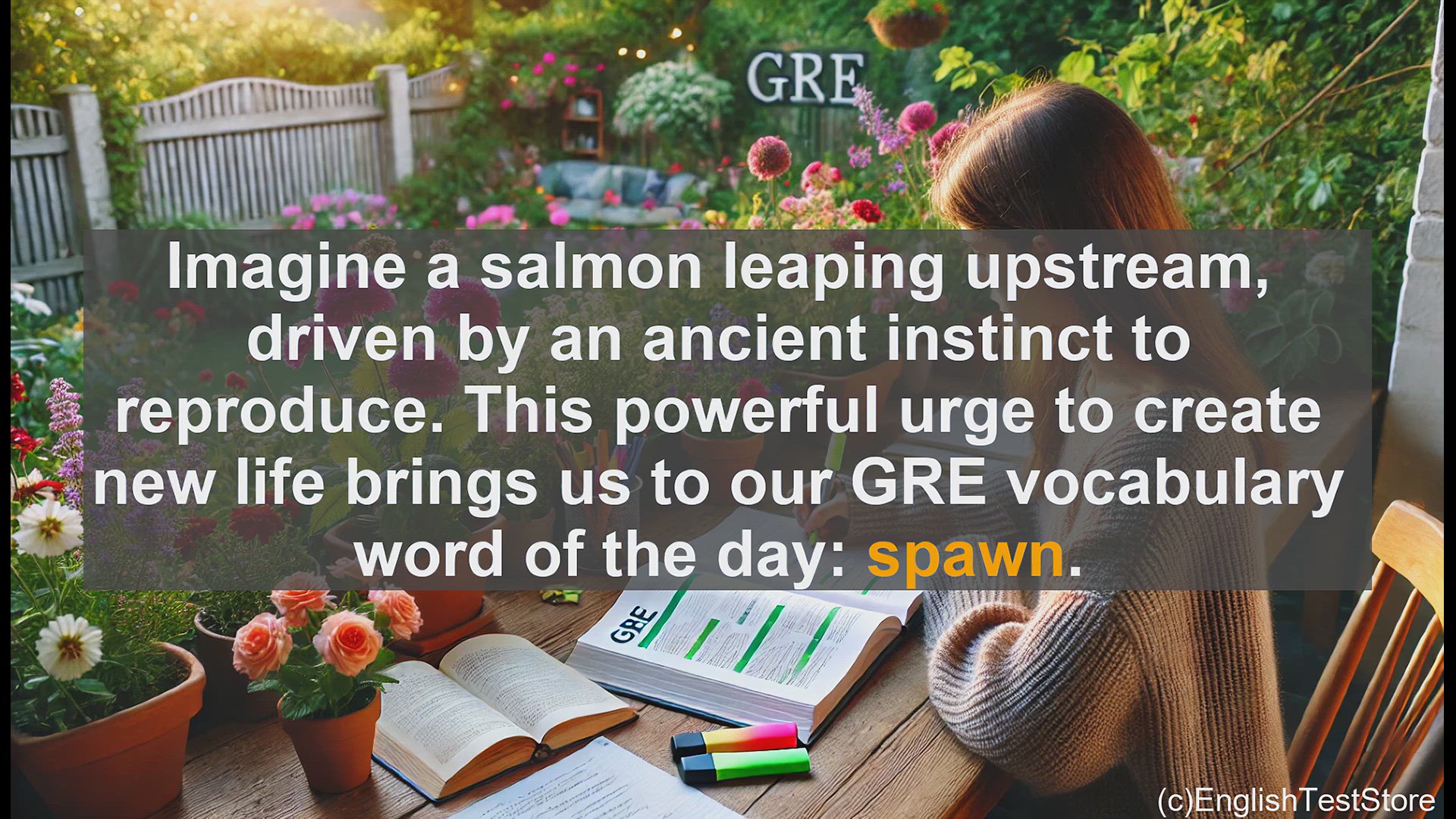 'Video thumbnail for GRE Vocabulary Lesson: The Powerful Urge to Reproduce - Understanding the Word 'Spawn''