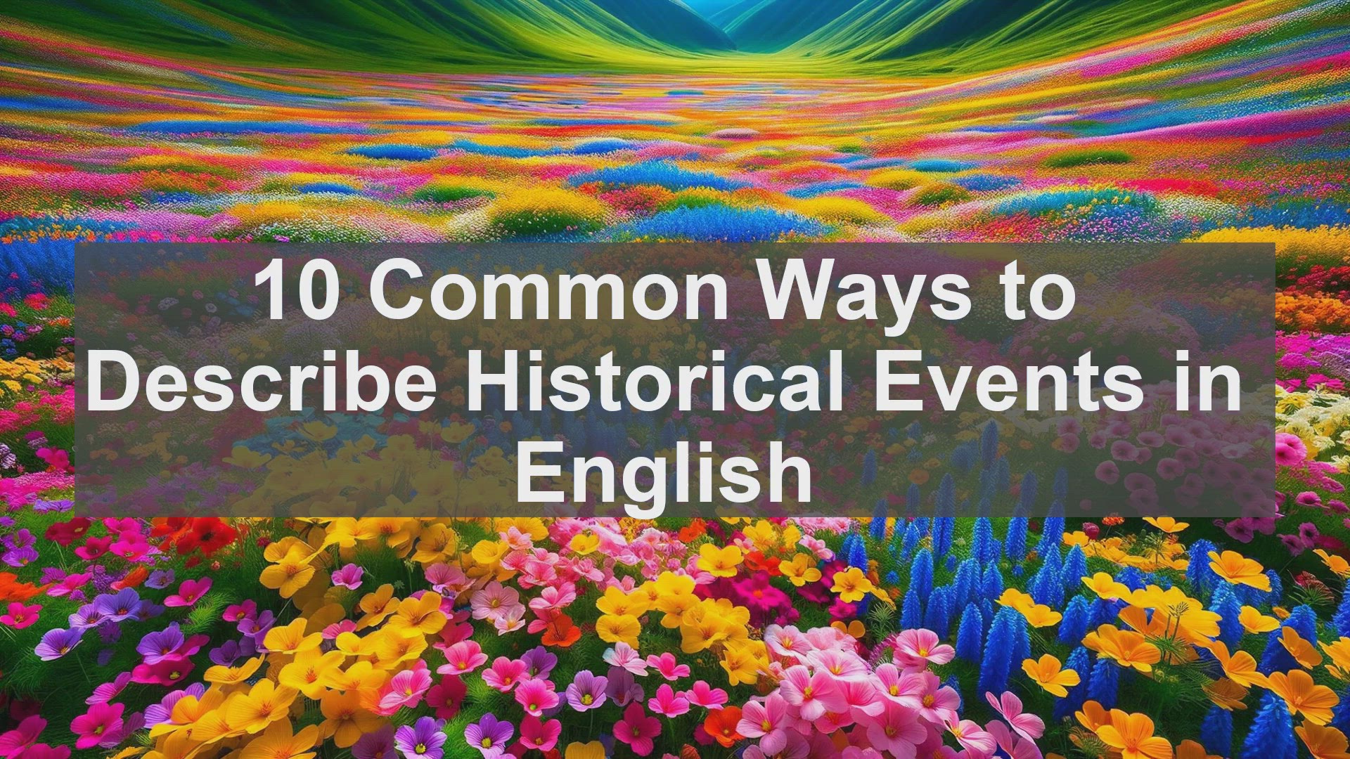 'Video thumbnail for 10 Common Ways to Describe Historical Events in English '