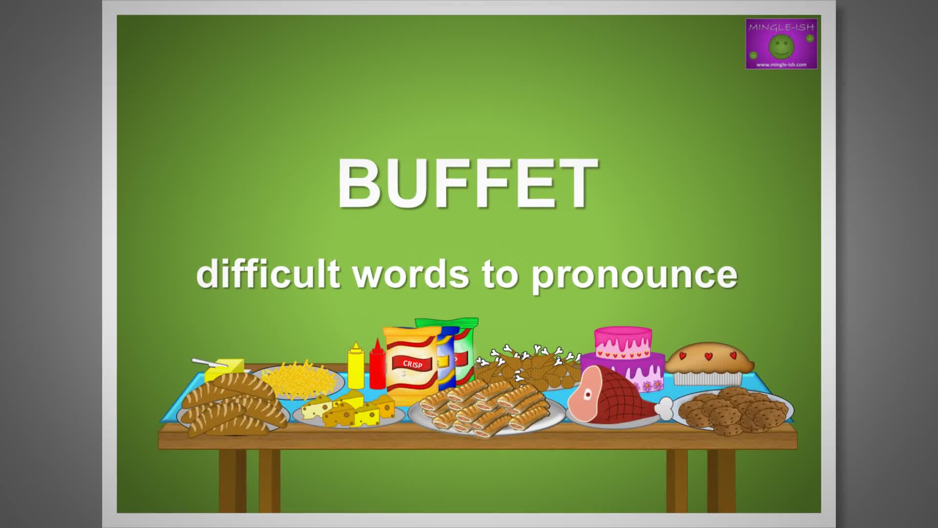 'Video thumbnail for Buffet - Difficult words to pronounce'