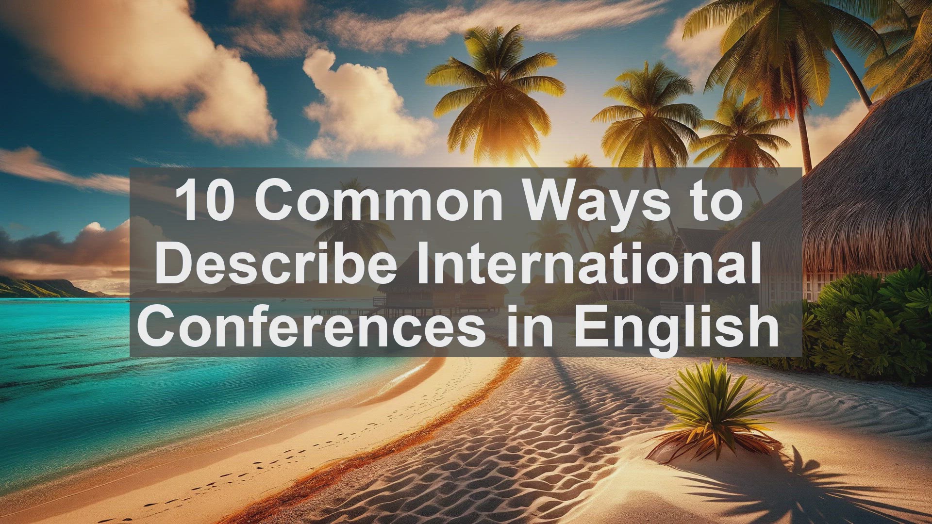 'Video thumbnail for 10 Common Ways to Describe International Conferences in English '