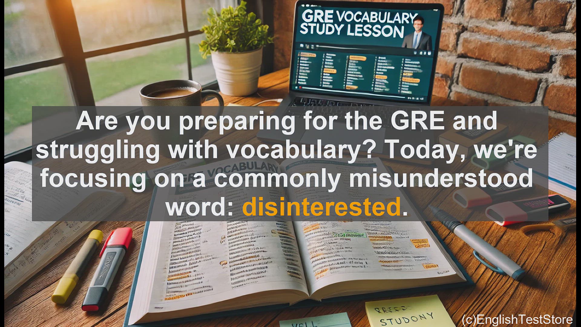 'Video thumbnail for GRE Vocabulary Lesson: Mastering the Meaning of Disinterested for the GRE'
