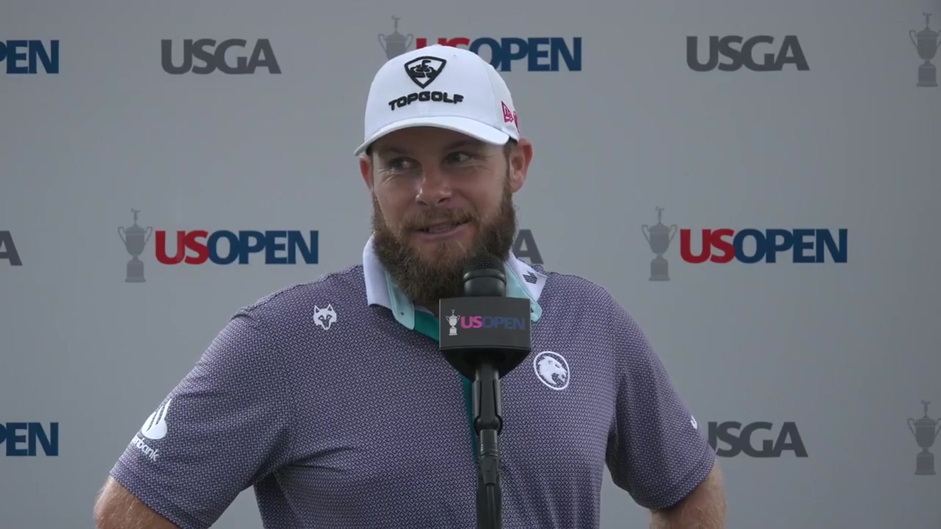 'Video thumbnail for Tyrrell Hatton reacts live to seeing JJ Spaun's US Open winning putt'