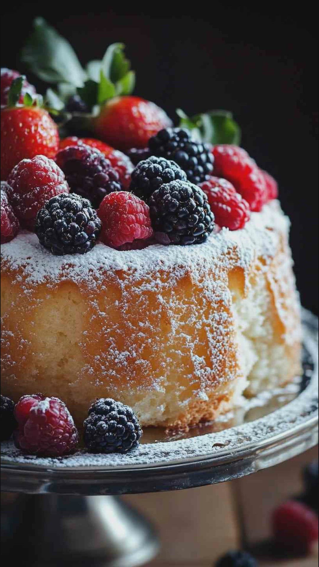 'Video thumbnail for Classic Angel Food Cake with Fresh Berries Recipe'