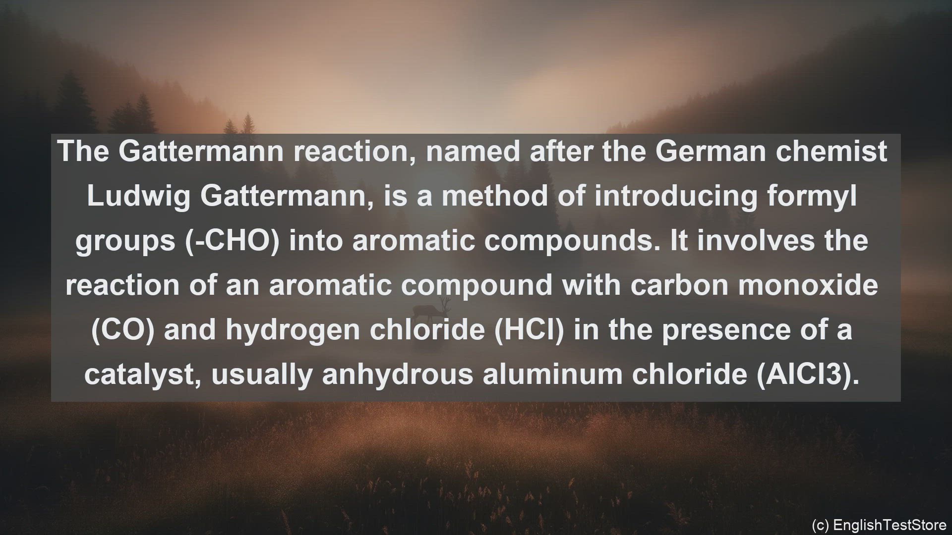 'Video thumbnail for Gattermann reaction in science  definition and examples'