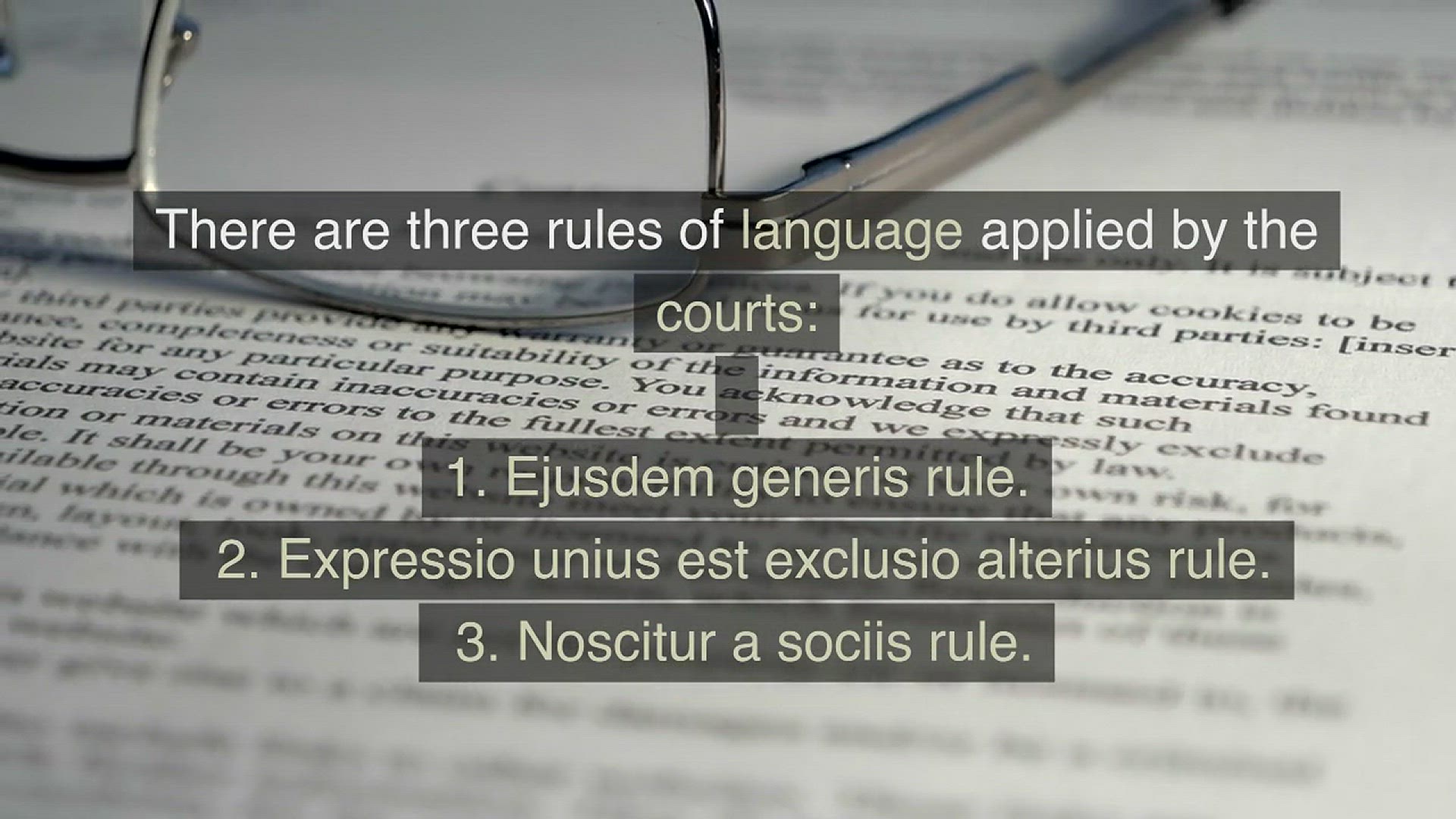 Video thumbnail for Rules of language statutory interpretation www.e-lawresources.co.uk