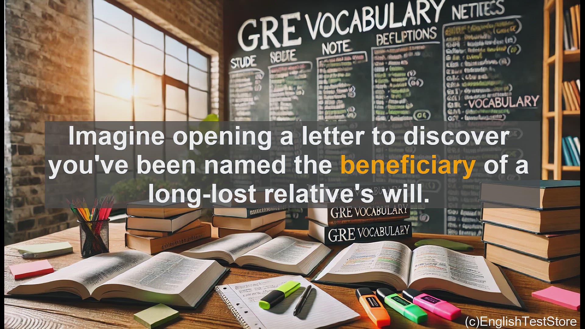 'Video thumbnail for GRE Vocabulary Lesson: Inheriting a Fortune - Understanding the Role of a Beneficiary'
