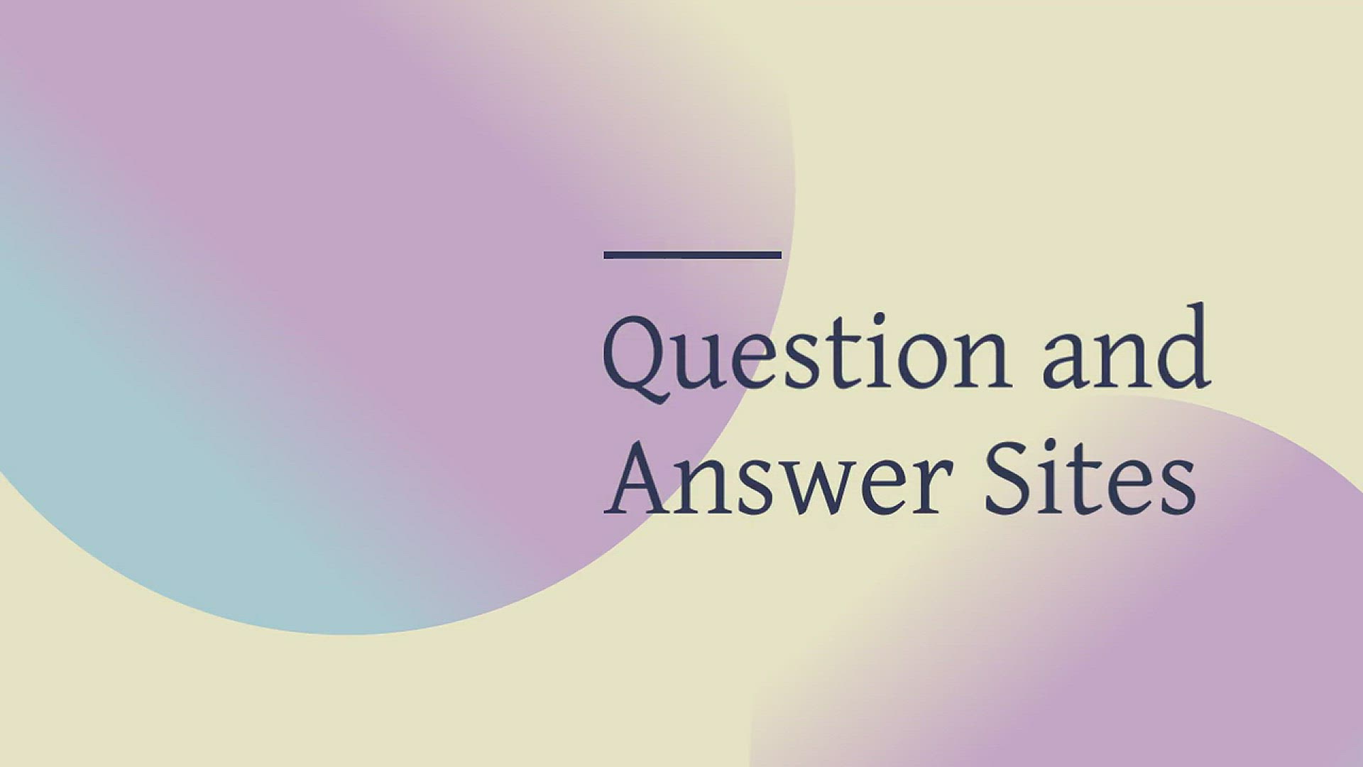 'Video thumbnail for Question and Answer Sites'