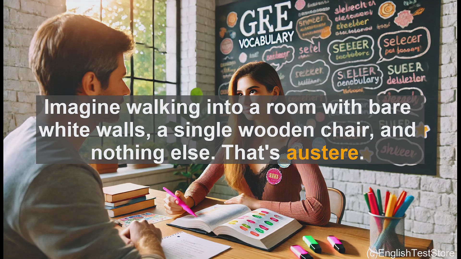 'Video thumbnail for GRE Vocabulary Lesson: Exploring the Meaning and Usage of 'Austere''