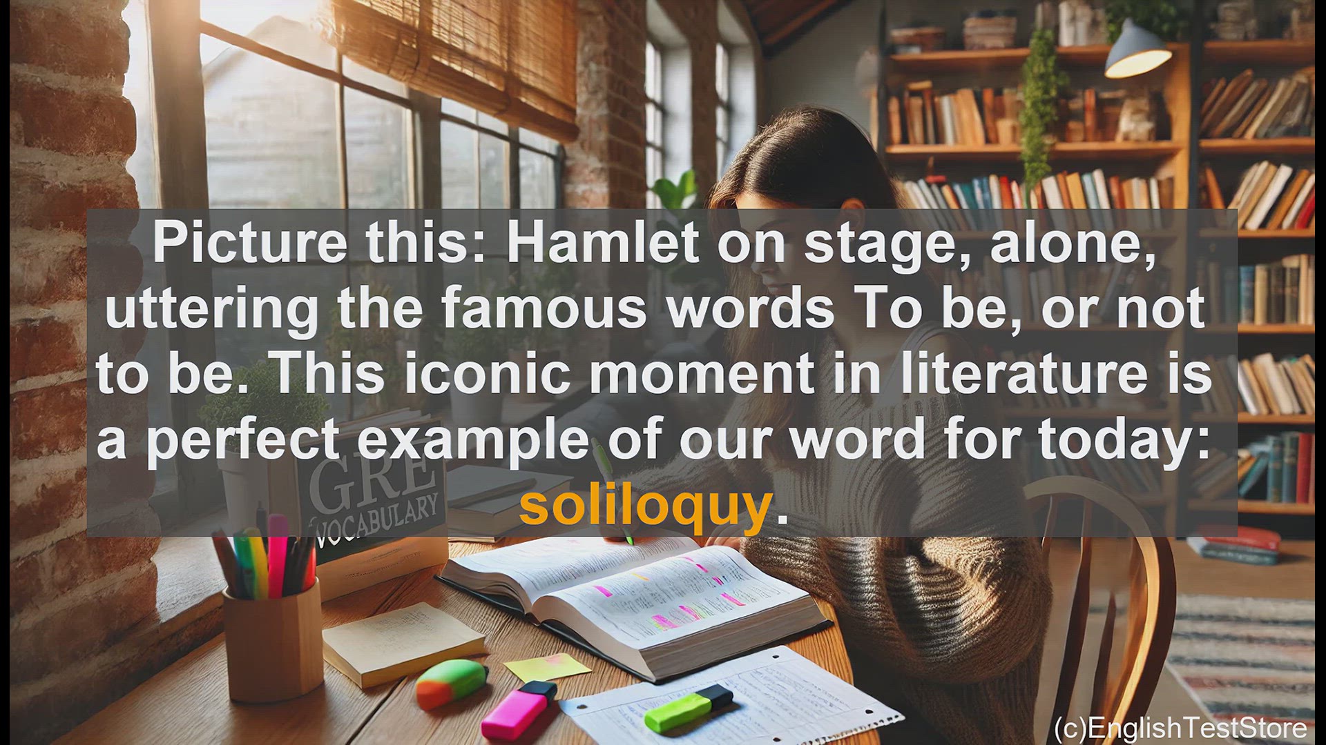 'Video thumbnail for GRE Vocabulary Lesson: The Power of Soliloquy - Revealing Inner Thoughts on Stage'