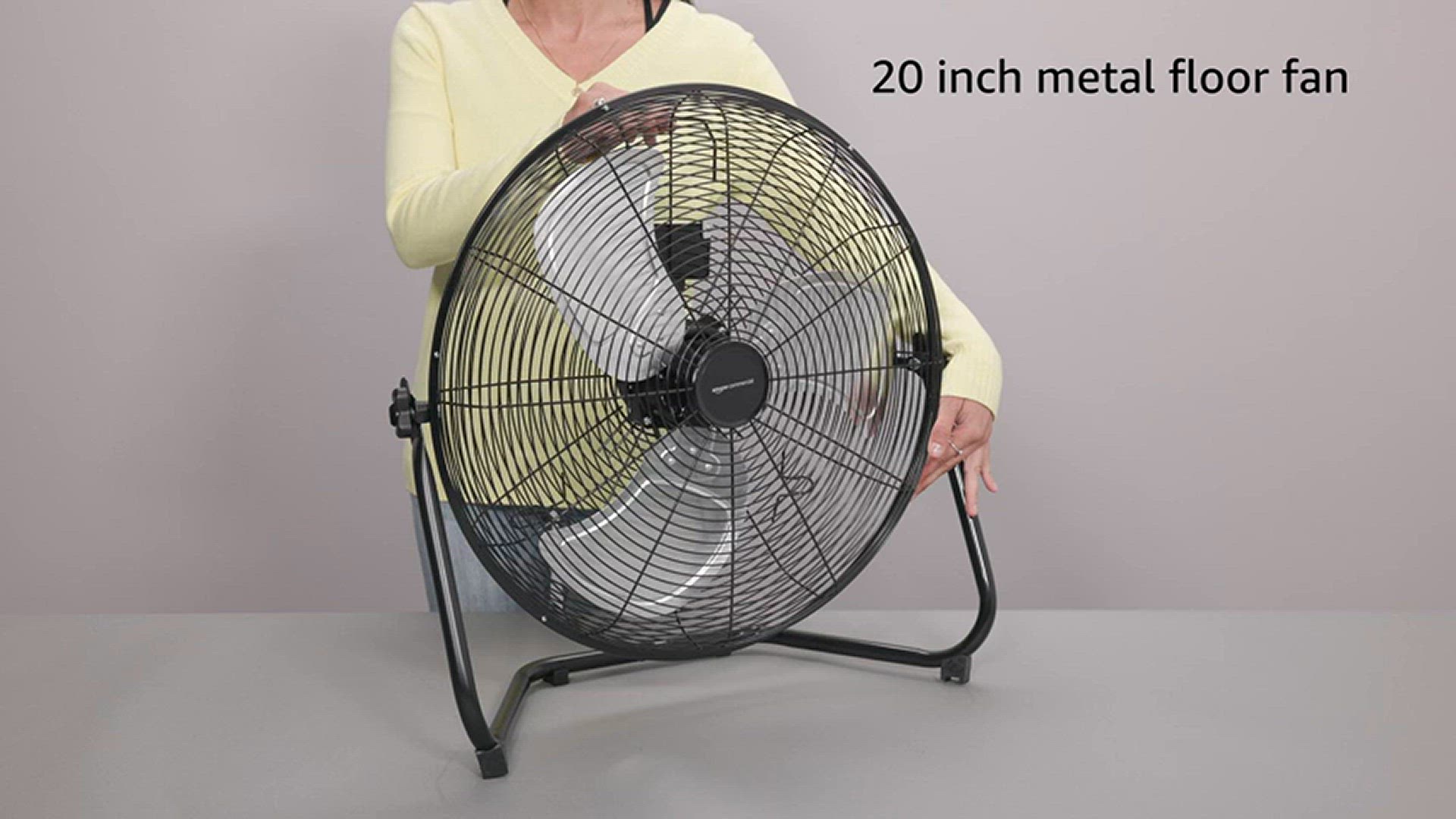 'Video thumbnail for Amazon Commercial HVF20-SP Industrial Fan, 20-, Black - Amazon Commercial'