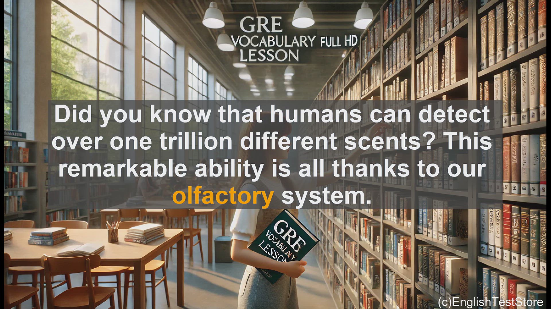 'Video thumbnail for GRE Vocabulary Lesson: The Remarkable Sense of Smell - Exploring the Olfactory System'
