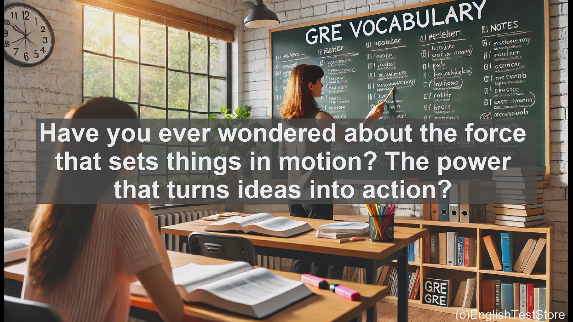 'Video thumbnail for GRE Vocabulary Lesson: Actuate - The Power to Set Things in Motion'