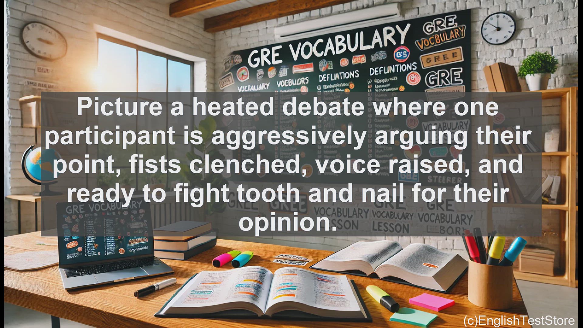 'Video thumbnail for GRE Vocabulary Lesson: Pugnacious - Mastering the Art of Confrontational Behavior'
