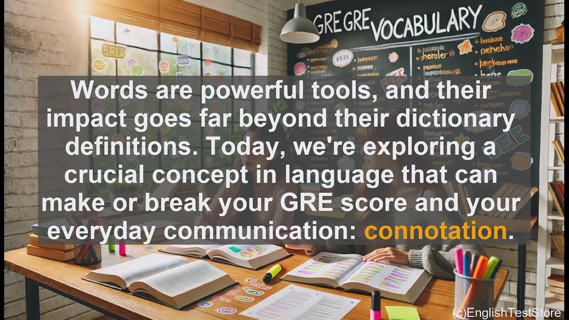 'Video thumbnail for GRE Vocabulary Lesson: Mastering Connotation - The Power of Words Beyond Definitions'