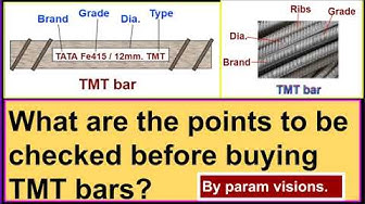 'Video thumbnail for Points to be checked before buying TMT bars./ Checklist for buying TMT bars for construction.'