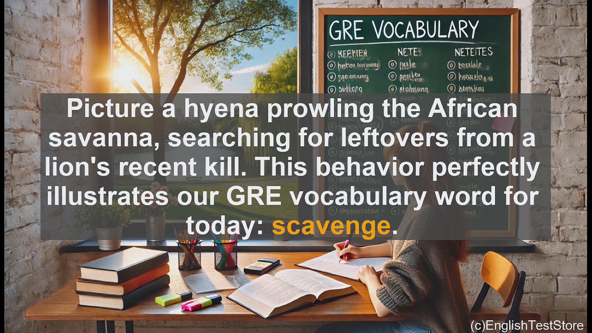 'Video thumbnail for GRE Vocabulary Lesson: GRE Vocabulary - Understanding 'Scavenge''