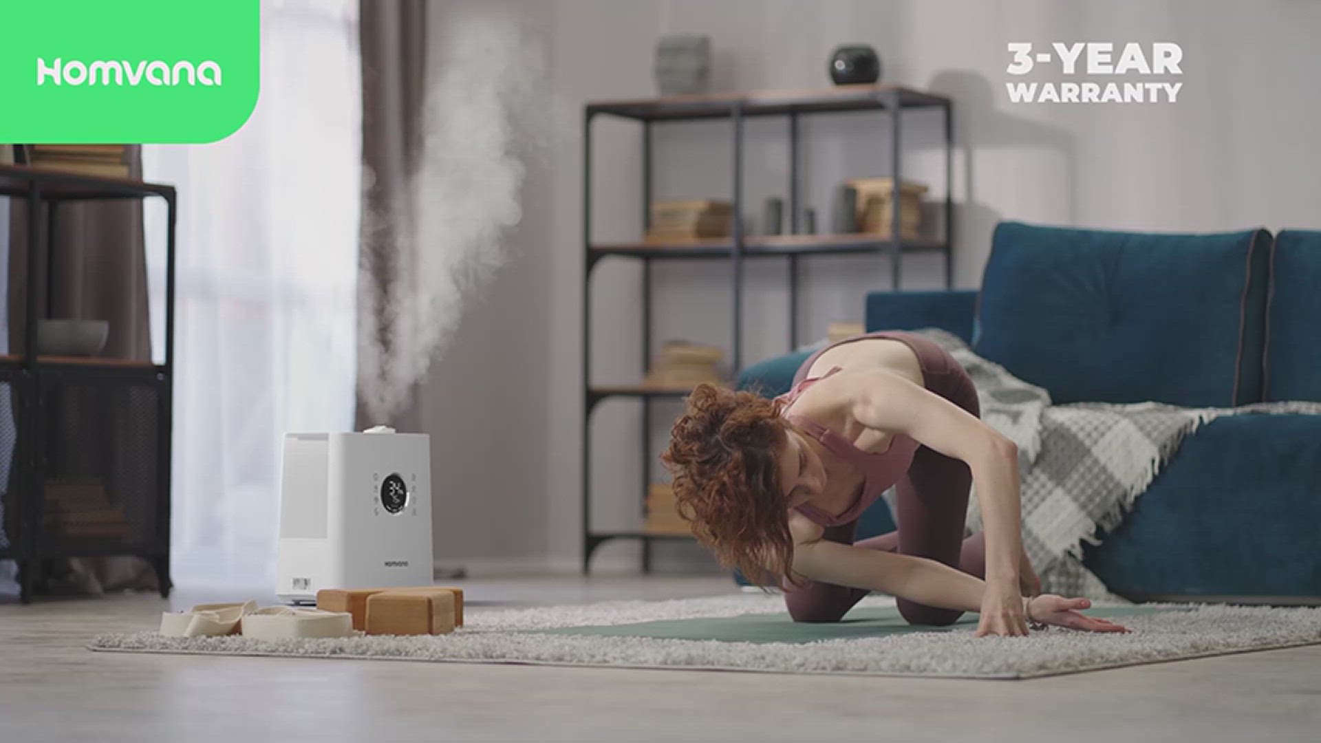 'Video thumbnail for Homvana Humidifiers for Bedroom Large Room, 6.5L Top-Fill Warm & Cool 360° Rotatable Mist Ultrasonic Humidifier'