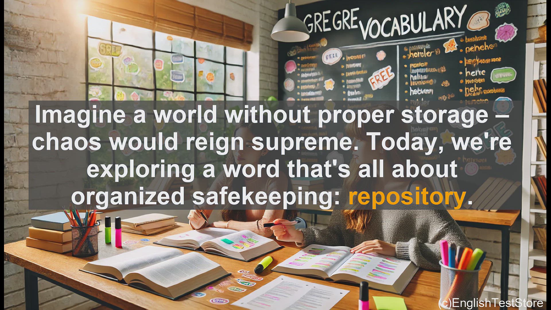 'Video thumbnail for GRE Vocabulary Lesson: Exploring the Organized World of Repositories'