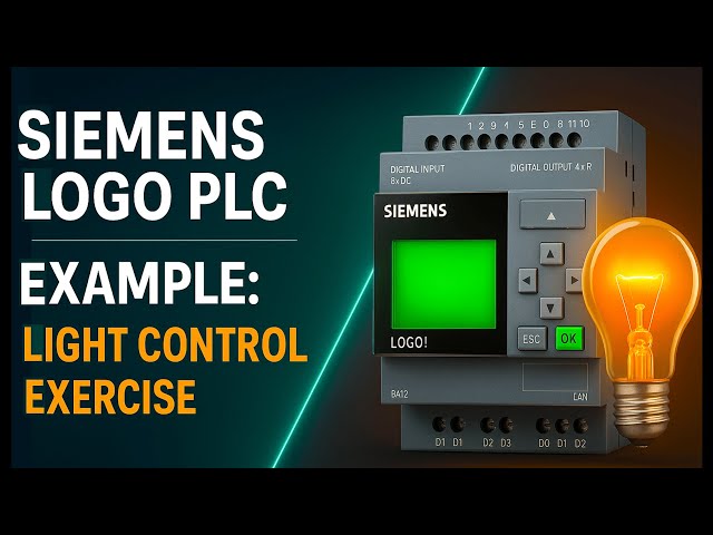 Video thumbnail for Siemens LOGO PLC Example: Light Control Exercise