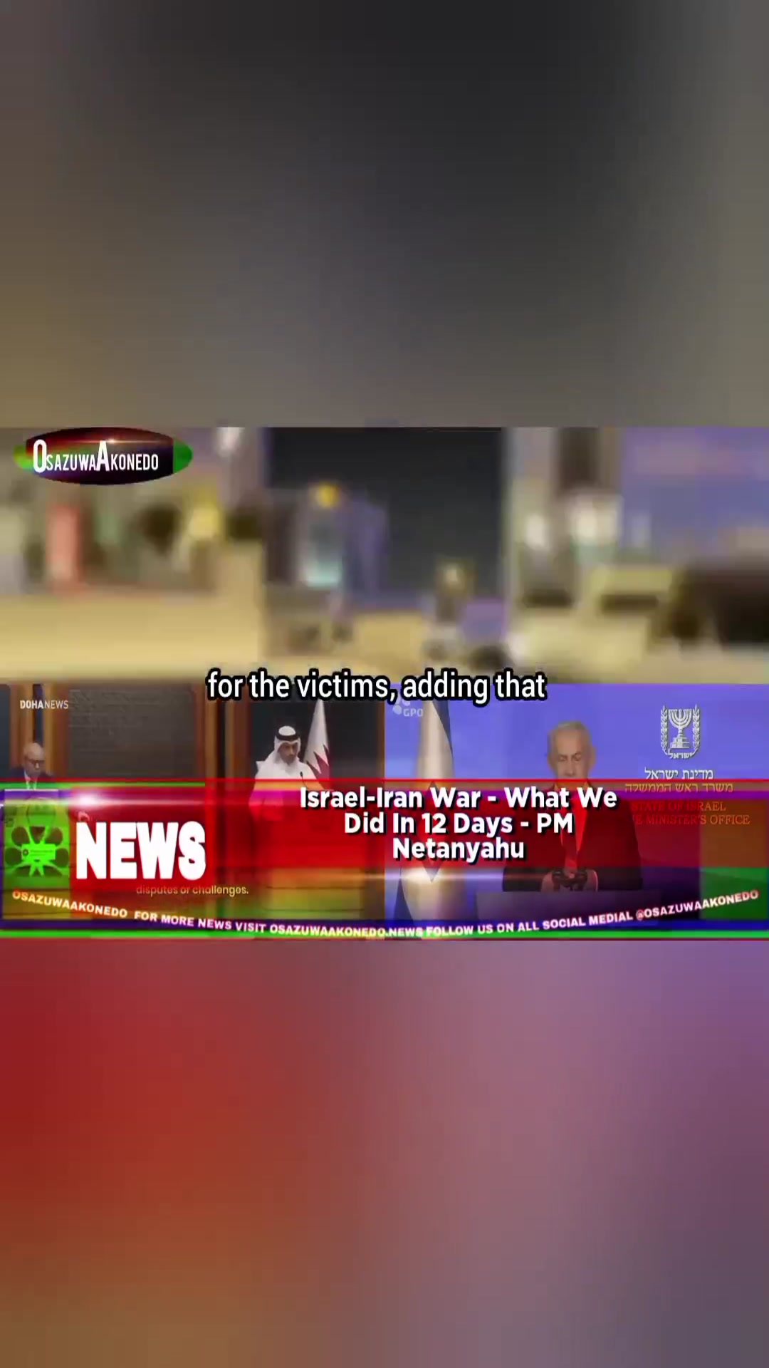 'Video thumbnail for Israel-Iran War - What We Did In 12 Days - PM Netanyahu '