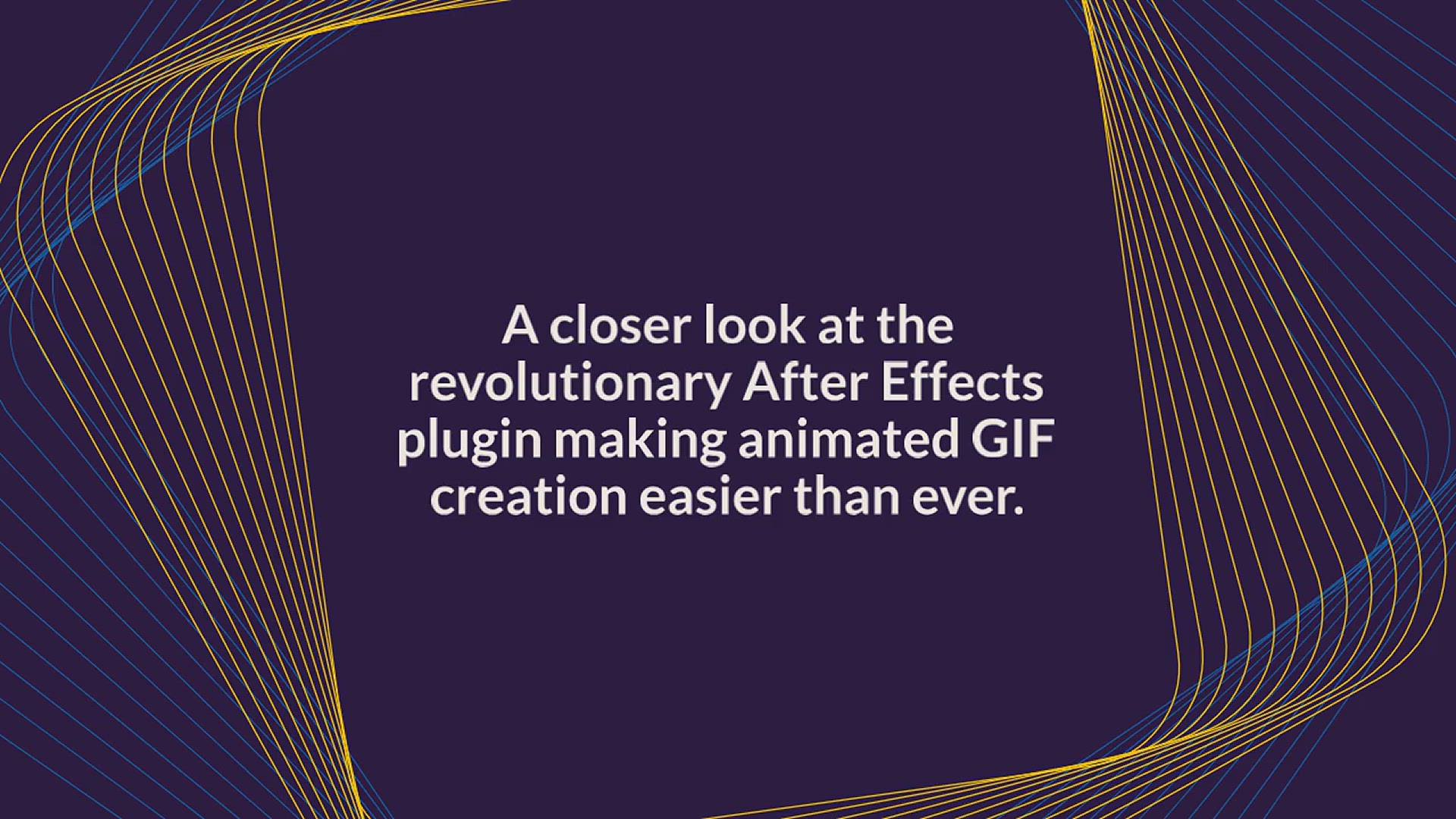 'Video thumbnail for GifGun After Effects Plugin For Creating GIFs'