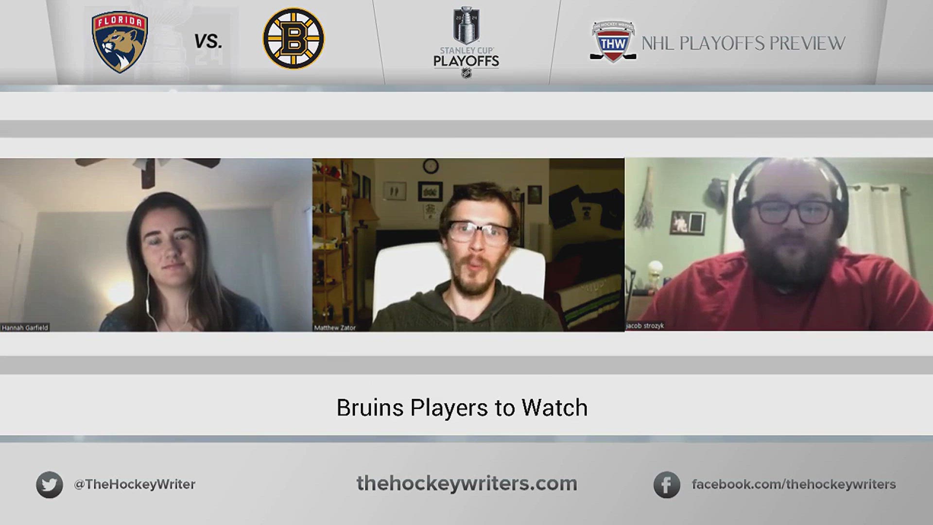 'Video thumbnail for Panthers vs. Bruins 2024 NHL Playoff Preview - Bruins Players to Watch'