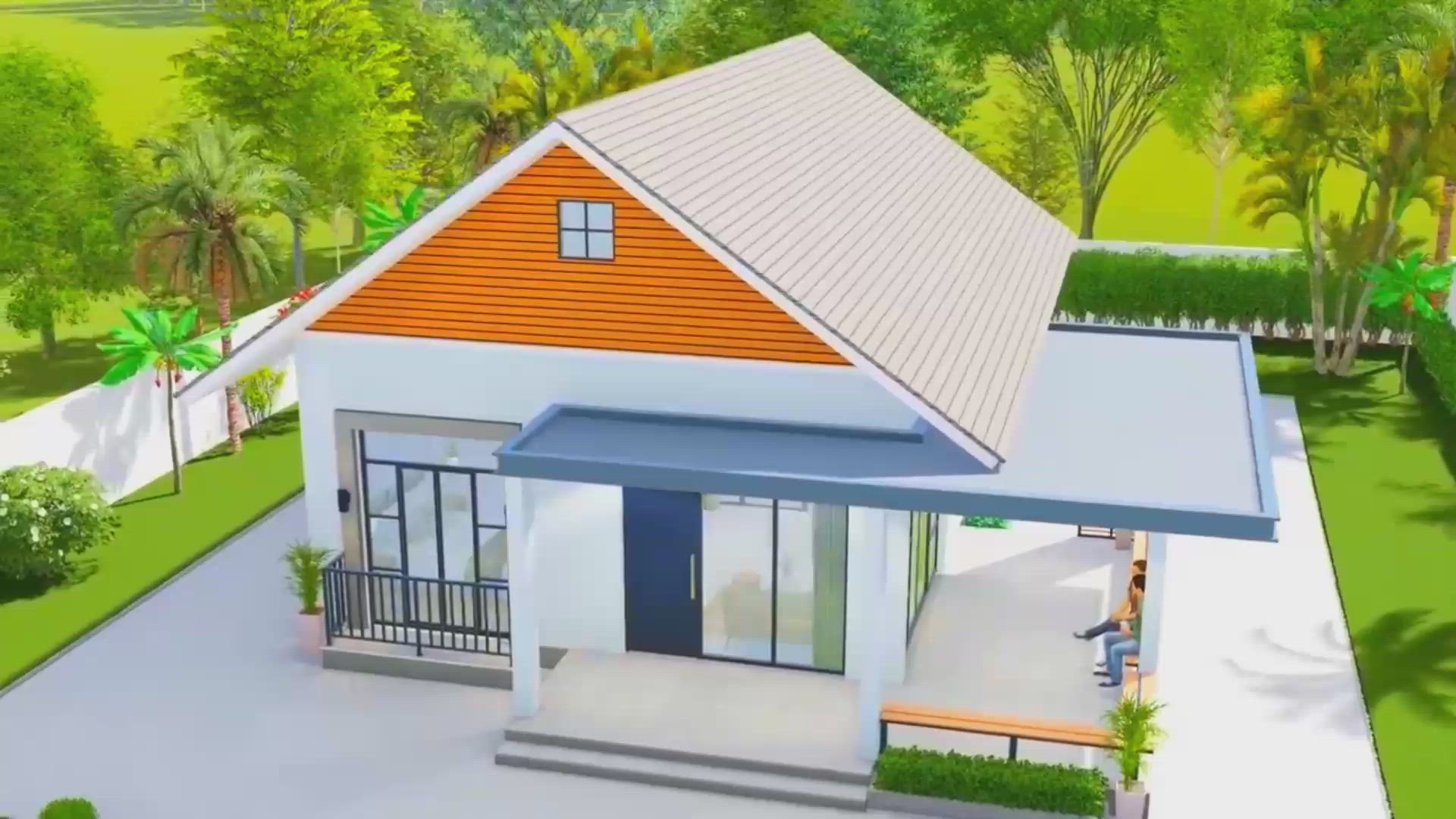 'Video thumbnail for Single Storey Modern House Design With Floor Plan 7.5m x 11.5m'