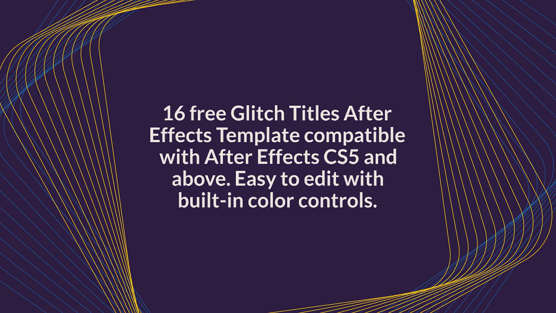 'Video thumbnail for 16 Free Glitch Titles After Effects Template'