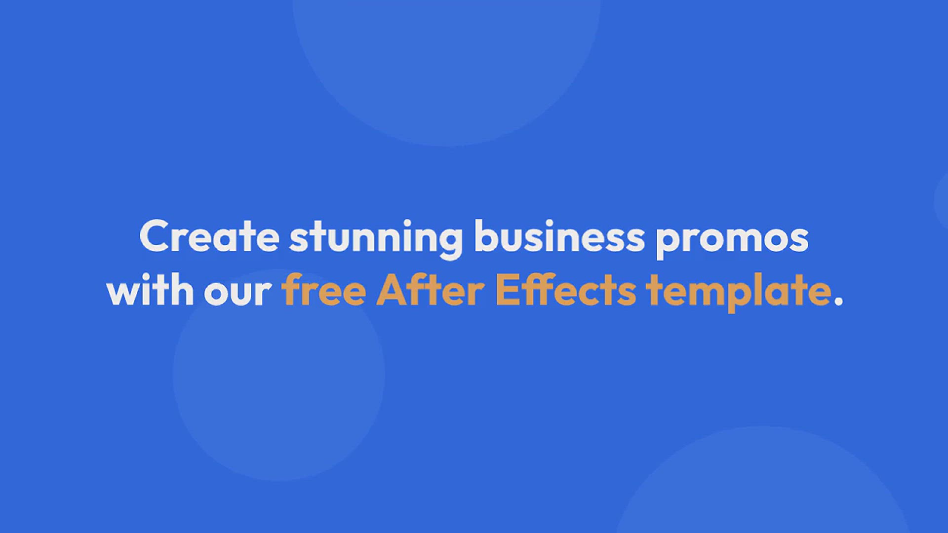 'Video thumbnail for FREE – Business Promo Video After Effects Template'