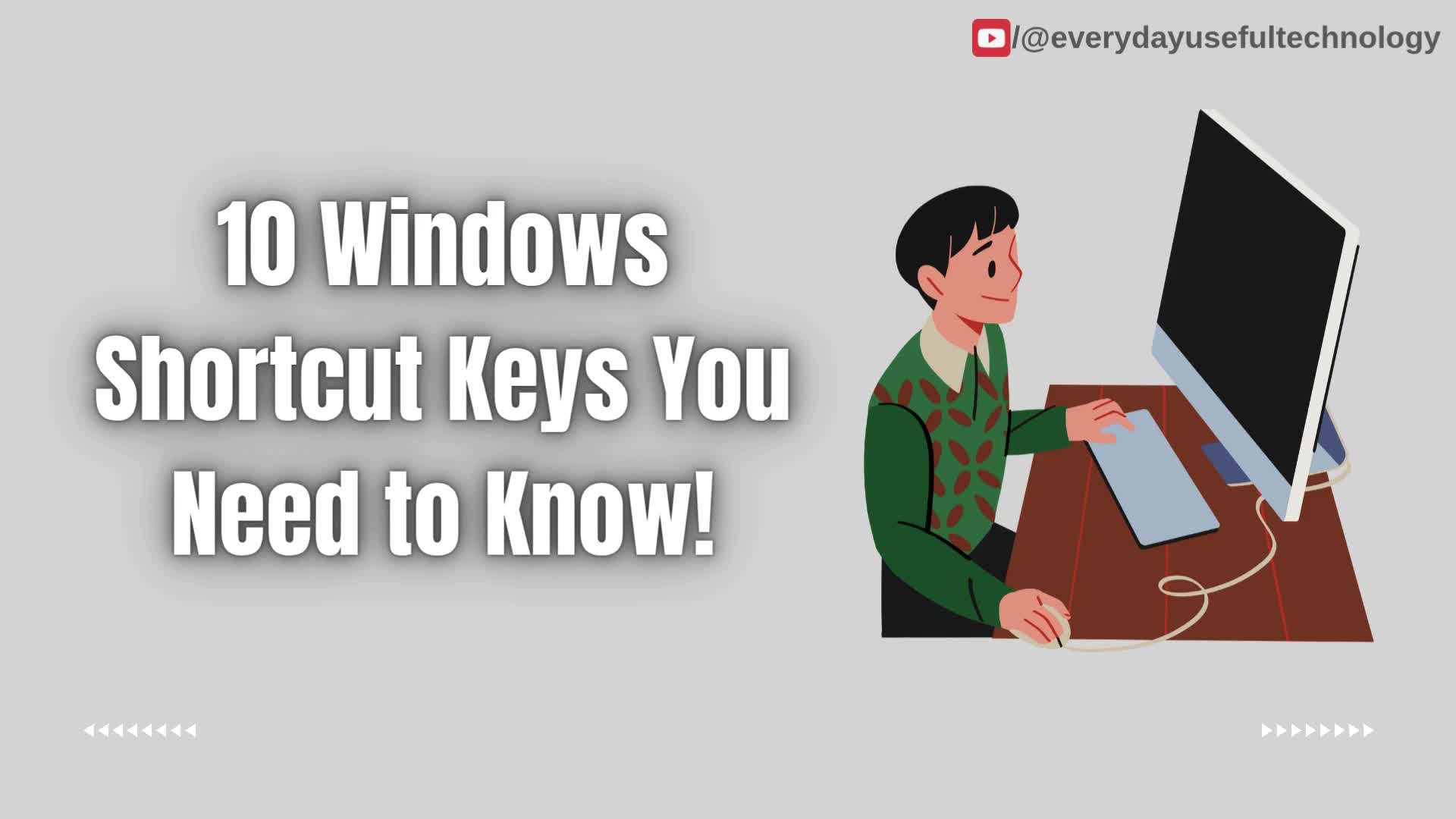 Video thumbnail for 10 Must-Know Windows Shortcut Keys for Faster PC Use